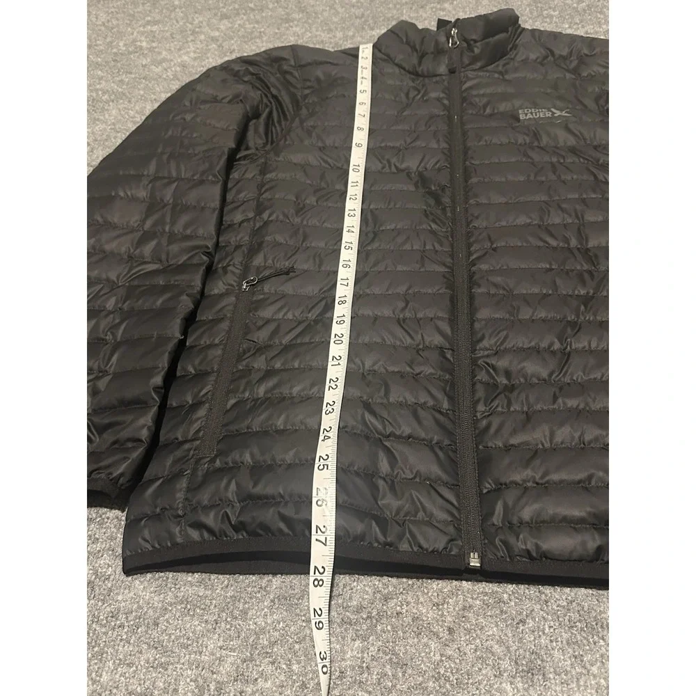 Eddie Bauer Men's Small Black 650 Down Full Zip Puffer Jacket EUC